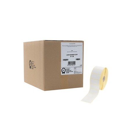 Brother etykiety do nadruku termicznego 51mm x 26mm, biała, 3000 szt., LDE1E026051127P, drukarki z serii TD Brother etykiety do nadruku termicznego 51mm x 26mm, biała, 3000 szt., LDE1E026051127P, drukarki z serii TD