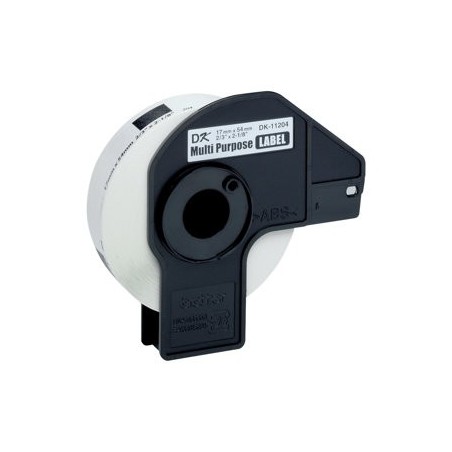 BROTHER DK11204 Taśma Brother samoprzylepne etykiety papierowe (termiczne) 17x54mm, 400 szt. BROTHER DK11204 Taśma Brother samoprzylepne etykiety papierowe (termiczne) 17x54mm, 400 szt.