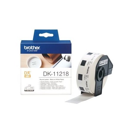 BROTHER DK11218 Taśma Brother ROUND PAPER 1 LABEL 24MM X 24MM X 1000 BROTHER DK11218 Taśma Brother ROUND PAPER 1 LABEL 24MM X 24MM X 1000