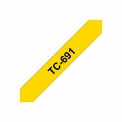 BROTHER TC691 Taśma Brother 9mm BLACK ON YELLOW TAPE BROTHER TC691 Taśma Brother 9mm BLACK ON YELLOW TAPE