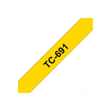 BROTHER TC691 Taśma Brother 9mm BLACK ON YELLOW TAPE BROTHER TC691 Taśma Brother 9mm BLACK ON YELLOW TAPE