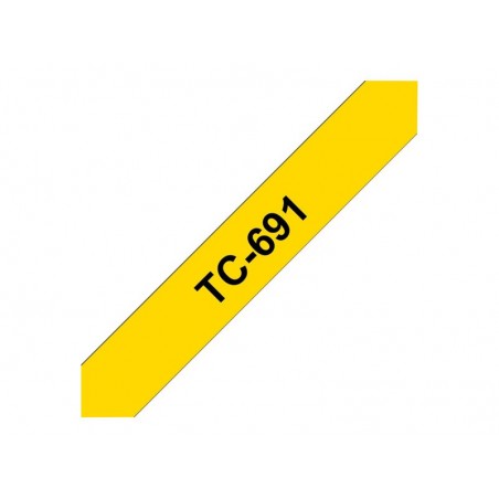 BROTHER TC691 Taśma Brother 9mm BLACK ON YELLOW TAPE BROTHER TC691 Taśma Brother 9mm BLACK ON YELLOW TAPE