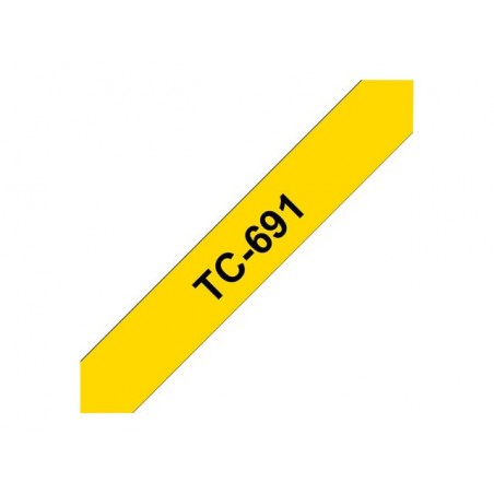 BROTHER TC691 Taśma Brother 9mm BLACK ON YELLOW TAPE BROTHER TC691 Taśma Brother 9mm BLACK ON YELLOW TAPE