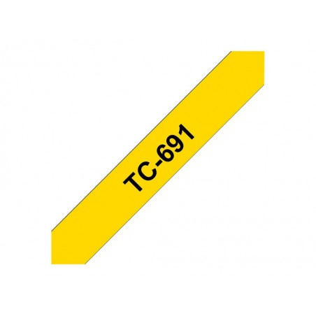BROTHER TC691 Taśma Brother 9mm BLACK ON YELLOW TAPE BROTHER TC691 Taśma Brother 9mm BLACK ON YELLOW TAPE