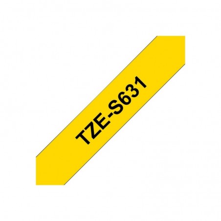 BROTHER TZeS631 Taśma Brother 12mm BLACK ON YELLOW ADHESIVE TAPE BROTHER TZeS631 Taśma Brother 12mm BLACK ON YELLOW ADHESIVE TAPE