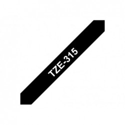 BROTHER TZE315 Taśma Brother 6mm White on Black BROTHER TZE315 Taśma Brother 6mm White on Black