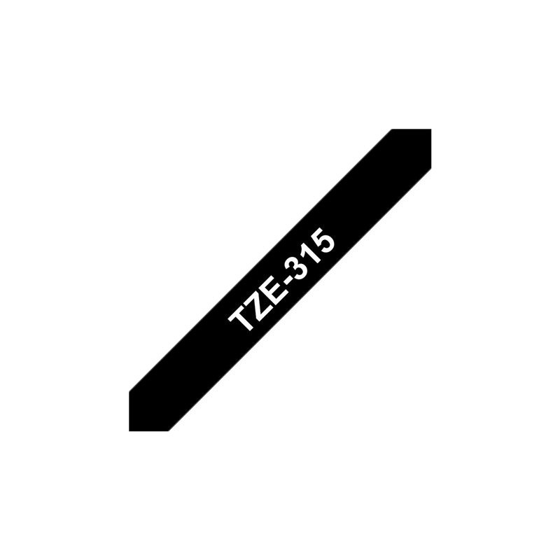 BROTHER TZE315 Taśma Brother 6mm White on Black BROTHER TZE315 Taśma Brother 6mm White on Black