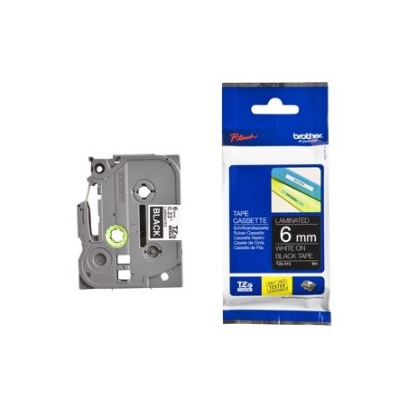 BROTHER TZE315 Taśma Brother 6mm White on Black BROTHER TZE315 Taśma Brother 6mm White on Black