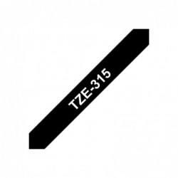 BROTHER TZE315 Taśma Brother 6mm White on Black BROTHER TZE315 Taśma Brother 6mm White on Black