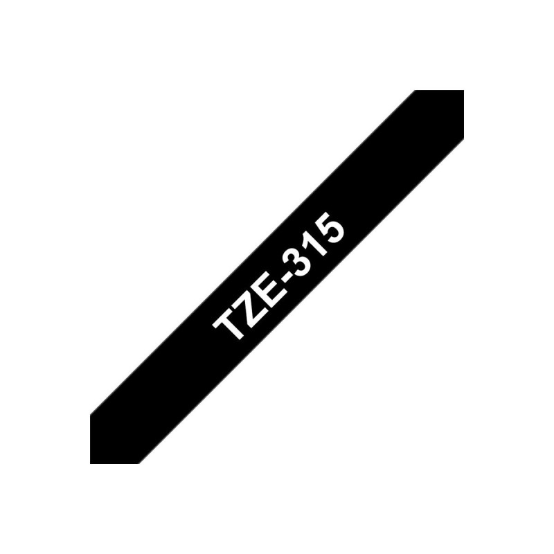 BROTHER TZE315 Taśma Brother 6mm White on Black BROTHER TZE315 Taśma Brother 6mm White on Black