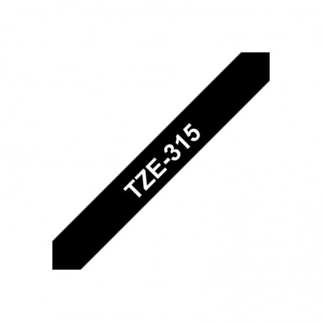 BROTHER TZE315 Taśma Brother 6mm White on Black BROTHER TZE315 Taśma Brother 6mm White on Black