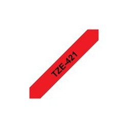 BROTHER TZe421 Taśma Brother 9mm BLACK ON RED BROTHER TZe421 Taśma Brother 9mm BLACK ON RED