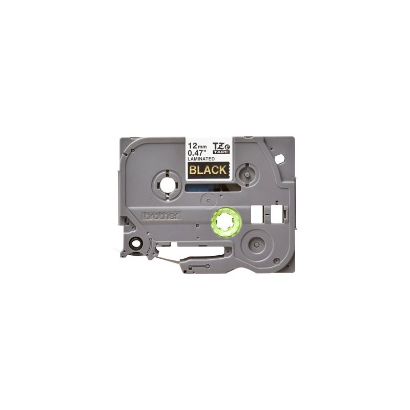 BROTHER TZE334 Taśma Brother 12mm Gold on Black BROTHER TZE334 Taśma Brother 12mm Gold on Black