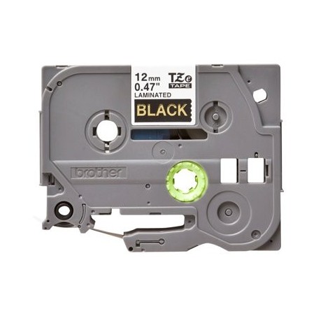 BROTHER TZE334 Taśma Brother 12mm Gold on Black BROTHER TZE334 Taśma Brother 12mm Gold on Black