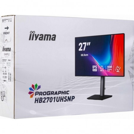 Monitor 27 cali ProGraphic HB2701UHSNP-B1 4K,IPS BLACK 2.0,450cd,VESA USB-c dock(PD:96W),HDMI,DP,DAISY/CHAIN,4xUSB,RJ45,3000:1,s
