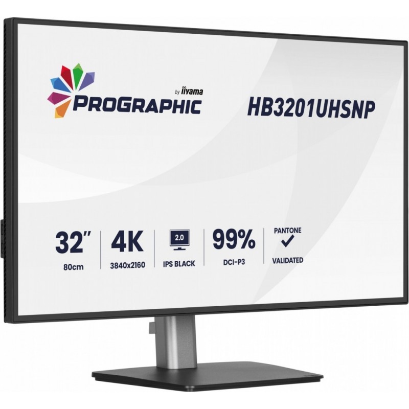 Monitor 31.5 cala ProGraphic HB3201UHSNP-B1 4K,IPS BLACK 2.0,450cd,VESA USB-c dock(PD:96W),HDMI,DP,DAISY/CHAIN,4xUSB,RJ45,3000:1