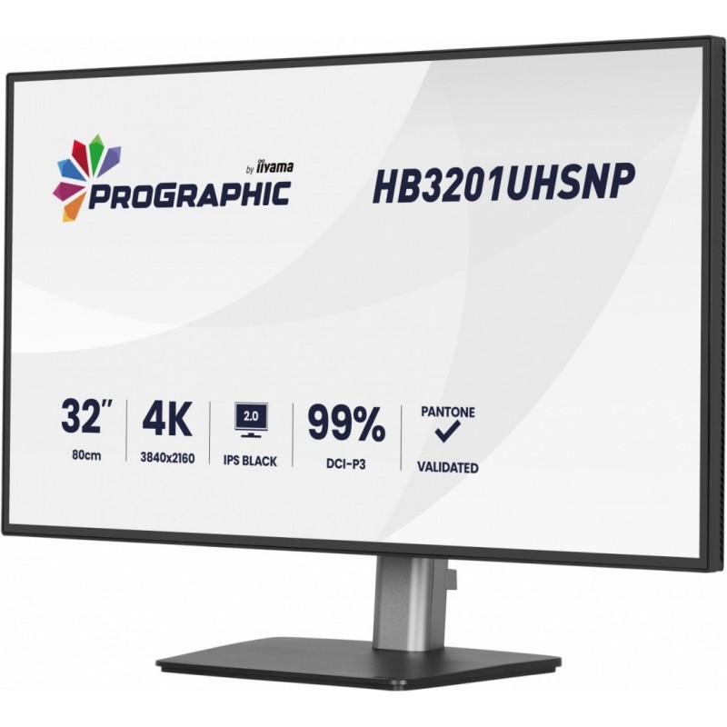Monitor 31.5 cala ProGraphic HB3201UHSNP-B1 4K,IPS BLACK 2.0,450cd,VESA USB-c dock(PD:96W),HDMI,DP,DAISY/CHAIN,4xUSB,RJ45,3000:1