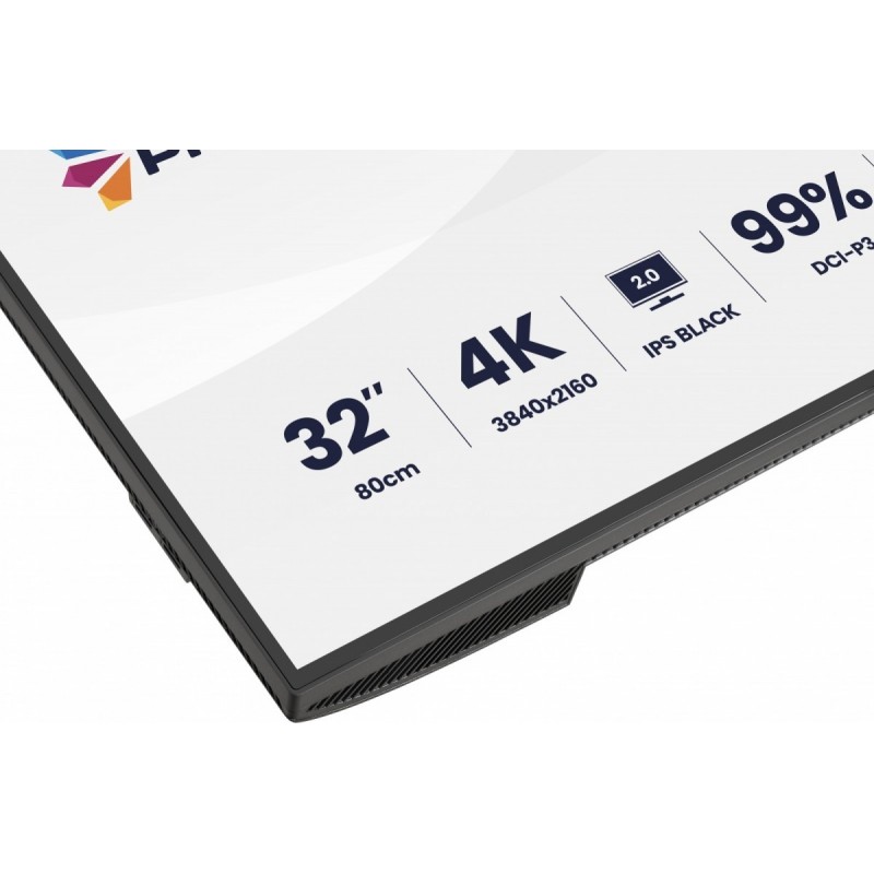 Monitor 31.5 cala ProGraphic HB3201UHSNP-B1 4K,IPS BLACK 2.0,450cd,VESA USB-c dock(PD:96W),HDMI,DP,DAISY/CHAIN,4xUSB,RJ45,3000:1