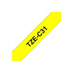 BROTHER TZEC31 Taśma Brother 12mm BLACK ON FLUO. YELLOW