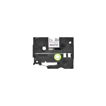 BROTHER TZEN221 Taśma Brother 9mm BLACK ON WHITE NON LAMINATED