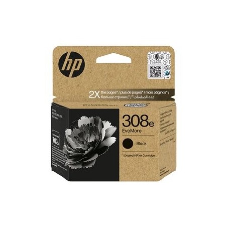 HP 308e EvoMore Black Original Ink Cartridge
