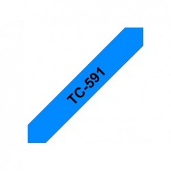 BROTHER TC591 Taśma Brother 9mm BLACK ON BLUE TAPE