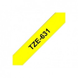 BROTHER TZE631 Brother TZE631 Banda laminata 12mm BLACK ON YELLOW