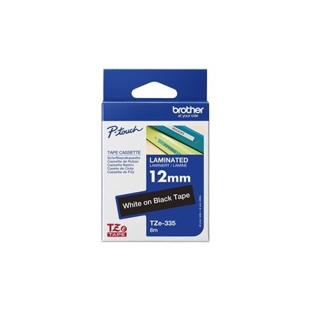 BROTHER TZE335 Taśma Brother 12mm White on Black