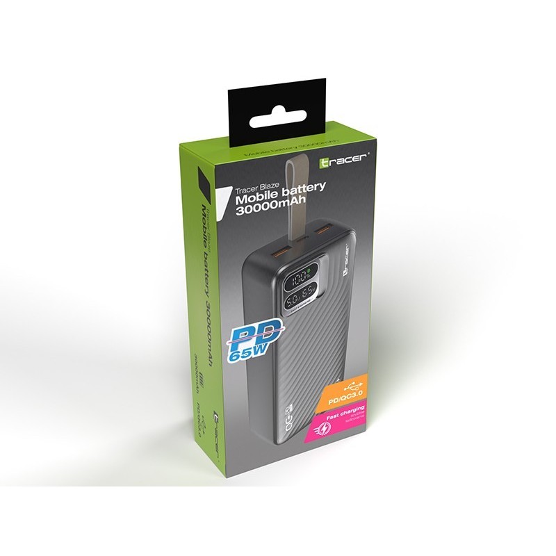 Power bank BLAZE 30000mAh 65W Czarny Power bank BLAZE 30000mAh 65W Czarny