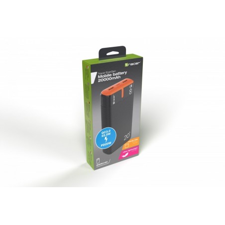 Power bank EnerGen 20000mAh PD+QC3.0 czarno-pomarańczowy Power bank EnerGen 20000mAh PD+QC3.0 czarno-pomarańczowy