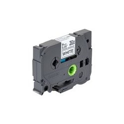 BROTHER TZES221 Tape Brother 9mm BLACK ON WHITE ADHESIVE TAPE