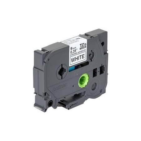 BROTHER TZES221 Tape Brother 9mm BLACK ON WHITE ADHESIVE TAPE