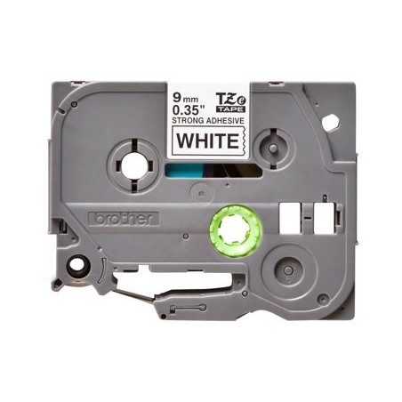 BROTHER TZES221 Tape Brother 9mm BLACK ON WHITE ADHESIVE TAPE