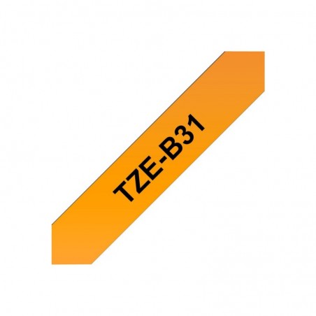 BROTHER TZEB31 Taśma Brother 12mm BLACK ON FLUO. ORANGE