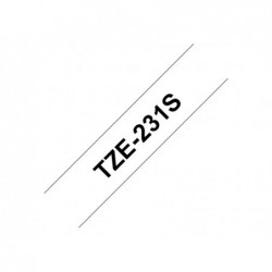 BROTHER TZE231S2 Taśma Brother 12mm BLACK ON WHITE (4m)