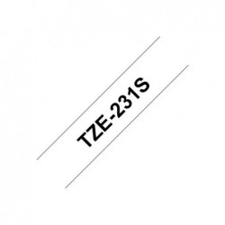 BROTHER TZE231S2 Taśma Brother 12mm BLACK ON WHITE (4m)