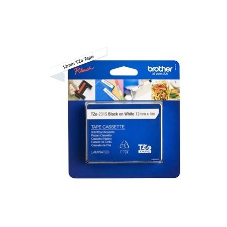 BROTHER TZE231S2 Taśma Brother 12mm BLACK ON WHITE (4m)