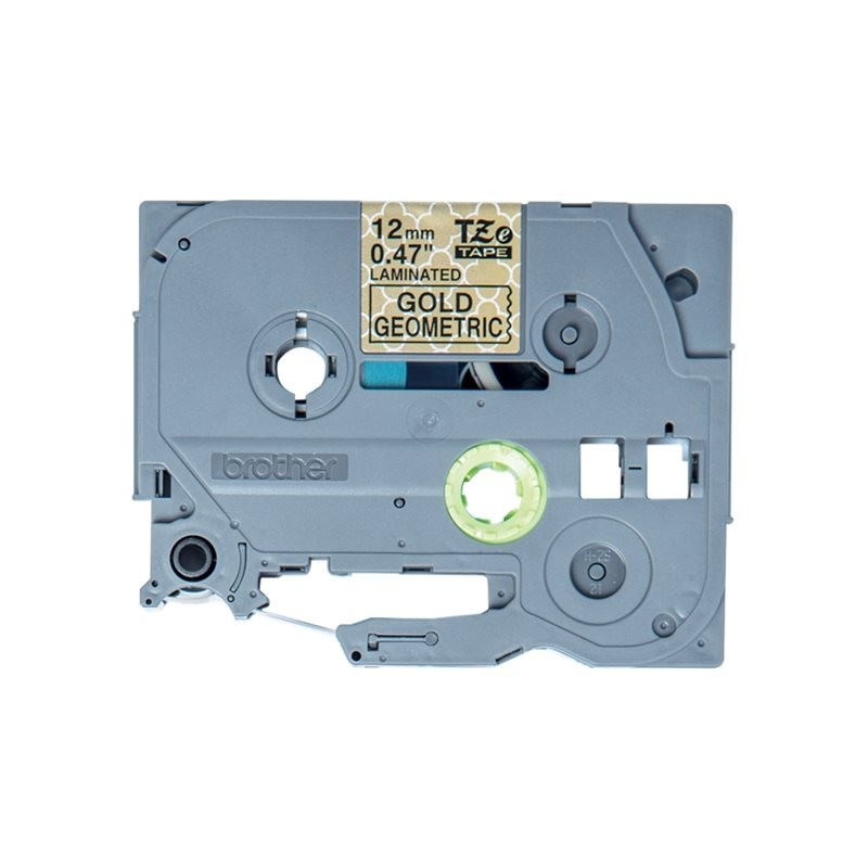 BROTHER TZEMPGG31 Taśma Brother 12mm Gold geometric pattern tape