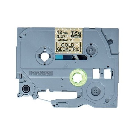 BROTHER TZEMPGG31 Taśma Brother 12mm Gold geometric pattern tape