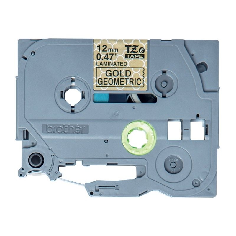 BROTHER TZEMPGG31 Taśma Brother 12mm Gold geometric pattern tape