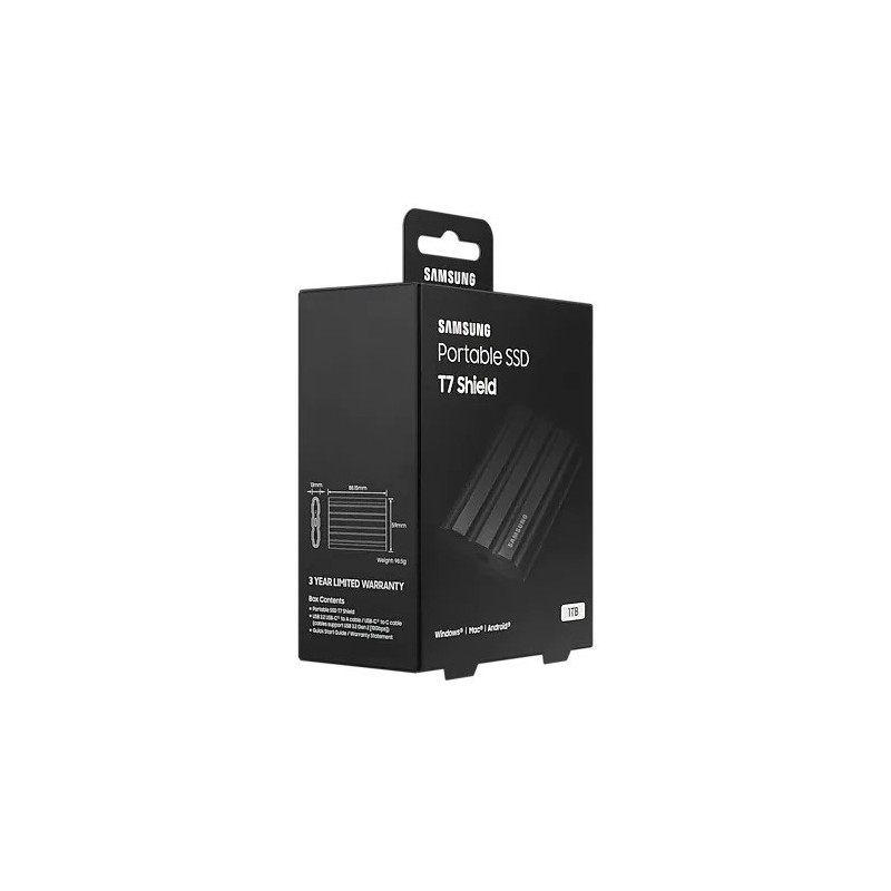 Dysk SSD T7 Shield 1TB USB 3.2, czarny Dysk SSD T7 Shield 1TB USB 3.2, czarny