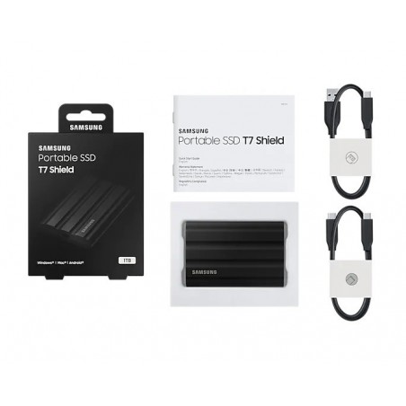 Dysk SSD T7 Shield 1TB USB 3.2, czarny Dysk SSD T7 Shield 1TB USB 3.2, czarny