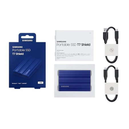 Dysk SSD T7 Shield 1TB USB 3.2, niebieski Dysk SSD T7 Shield 1TB USB 3.2, niebieski