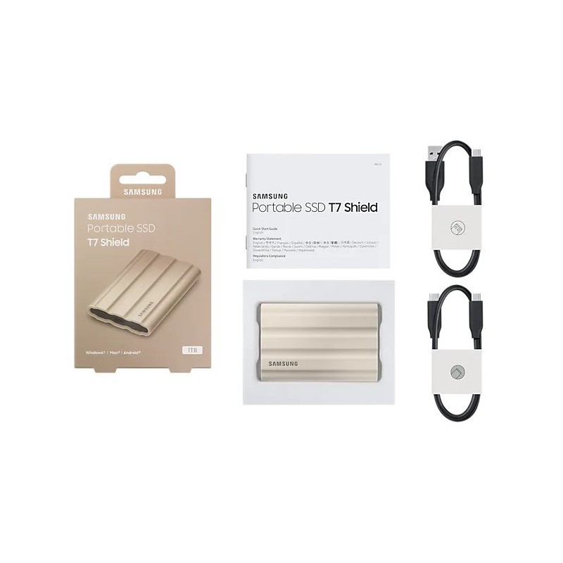 Dysk SSD T7 Shield 1TB USB 3.2, beżowy Dysk SSD T7 Shield 1TB USB 3.2, beżowy