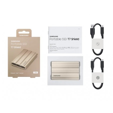 Dysk SSD T7 Shield 1TB USB 3.2, beżowy Dysk SSD T7 Shield 1TB USB 3.2, beżowy