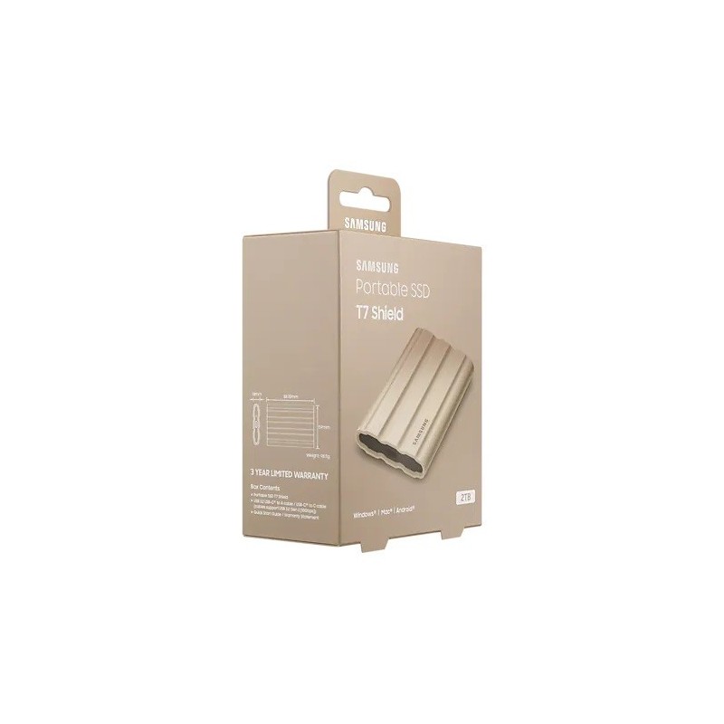 Dysk SSD T7 Shield 2TB USB 3.2, beżowy Dysk SSD T7 Shield 2TB USB 3.2, beżowy