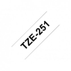 BROTHER TZE251 Brother TZE251 Banda laminata 24mm BLACK ON WHITE BROTHER TZE251 Brother TZE251 Banda laminata 24mm BLACK ON WHITE
