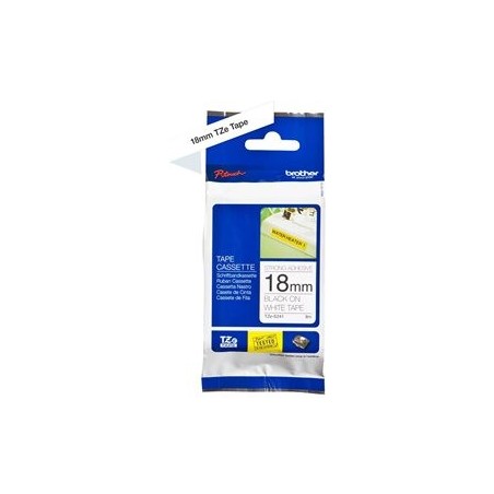BROTHER TZES241 Tape Brother 18mm BLACK ON WHITE ADHESIVE TAPE