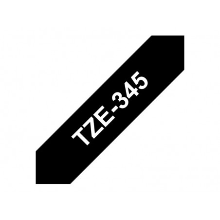 BROTHER TZe345 Taśma Brother 18mm WHITE ON BLACK