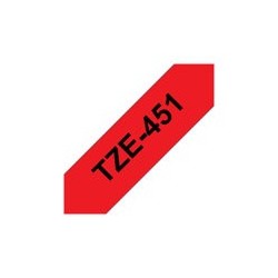 BROTHER TZE451 Taśma Brother 24mm BLACK ON RED